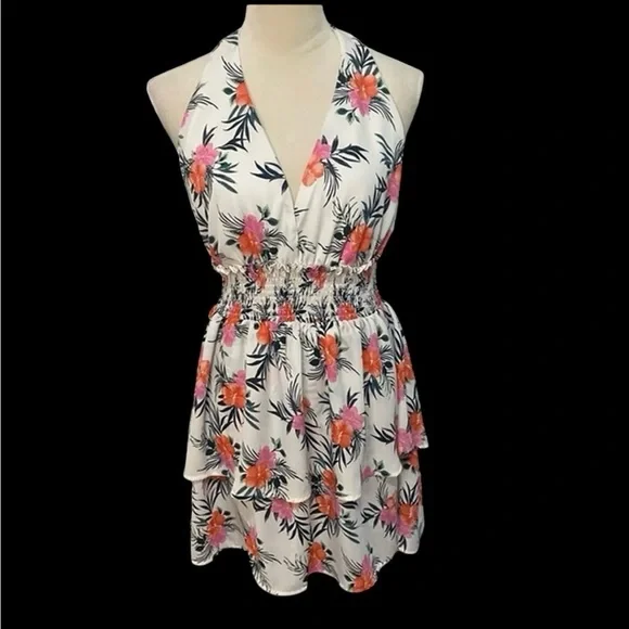 tea length halter dress Violeta Halter Neck Dress in Seersucker | Color - Nassau Navy / 12
